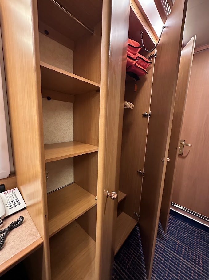 Storage in the Carnival Freedom Interior Upper/Lower Cabin