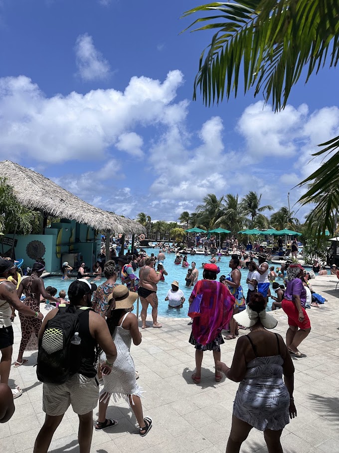 Party atmosphere at the Grand Turk cruise port. 