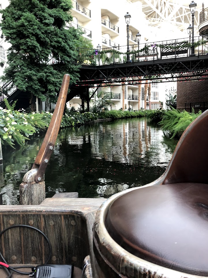 Christmas boat ride down the indoor river at the Gaylord Opryland Resort in Nashville