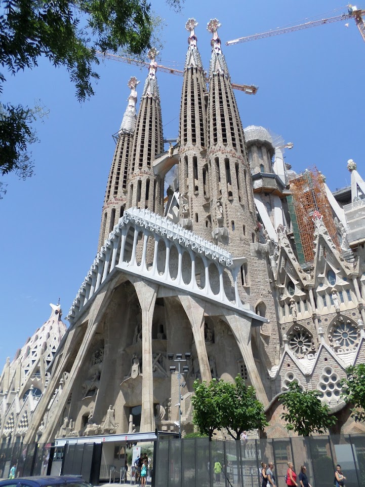 Picture of La Sagrada Familia, which is located in the Spanish city of Barcelona.