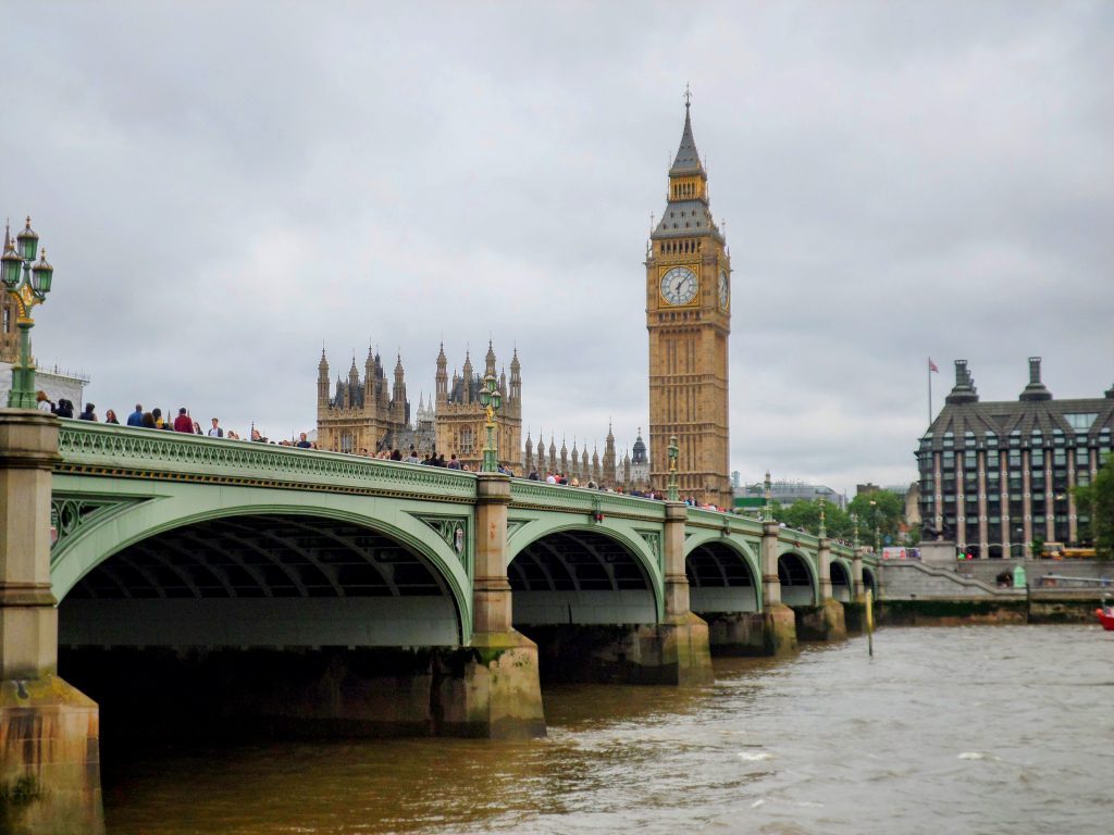 A picture of Big Ben. Visiting this clocktower is one of the most popular things to do in London.