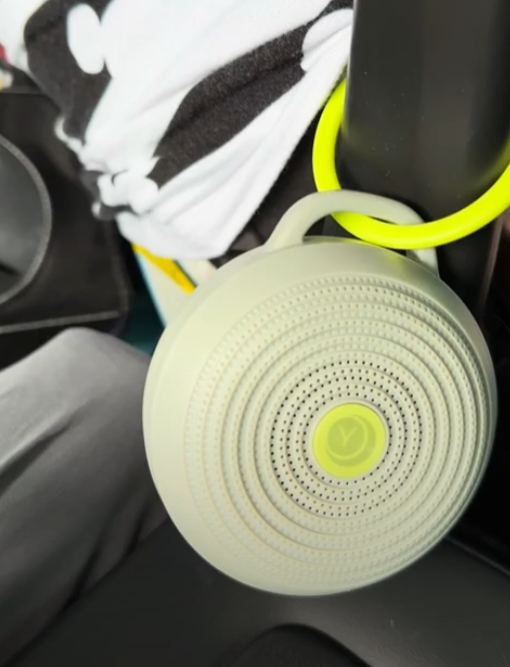 Use a portable white noise machine to soothe your baby on the road 