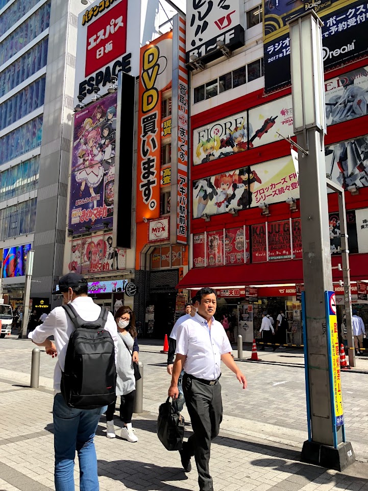 Picture of Akihabara showing some of the anime and manga billboards. It is a popular thing to do in Tokyo.