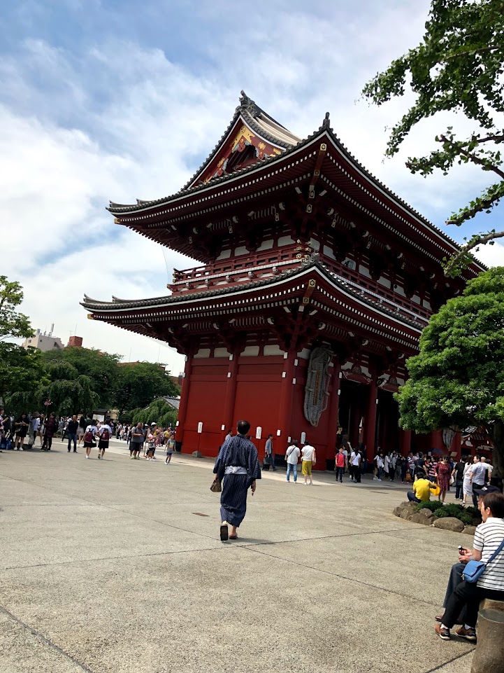 Building of the Asakusa Kannon Temple in Tokyo