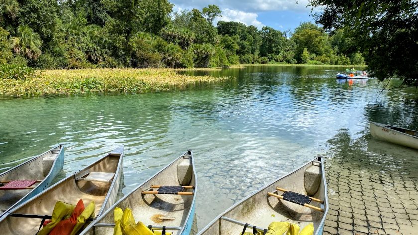 Picture of the kayaking and canoeing area of Wekiwa Springs State Park