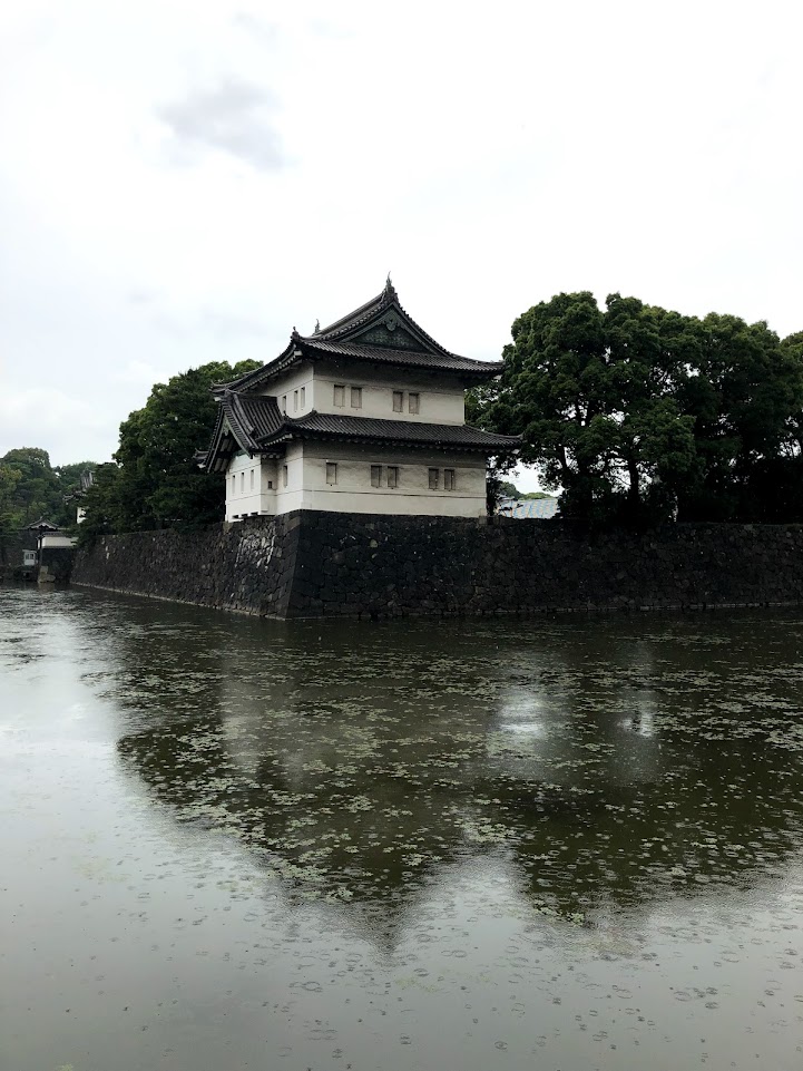 Picture of a beautiful pagoda at the Imperial Palace Gardens. 