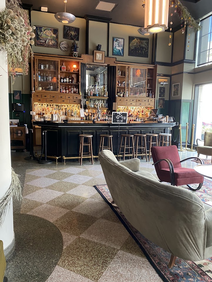 Lobby bar at the Ace Hotel in New Orleans 