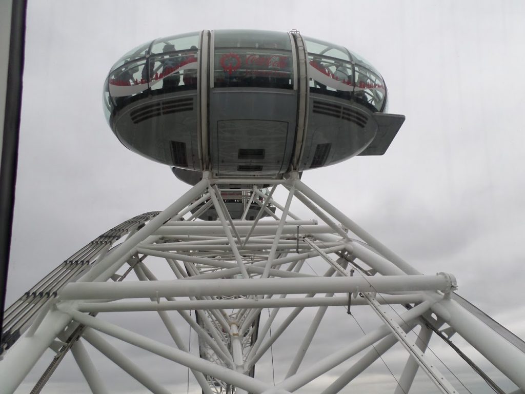 Picture of one of the cars of the London Eye.