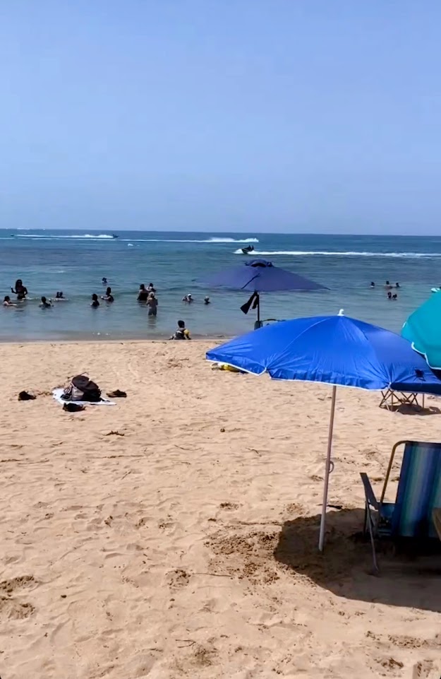 A picture of Luquillo beach, which is one of the most popular places to visit in Puerto Rico. 