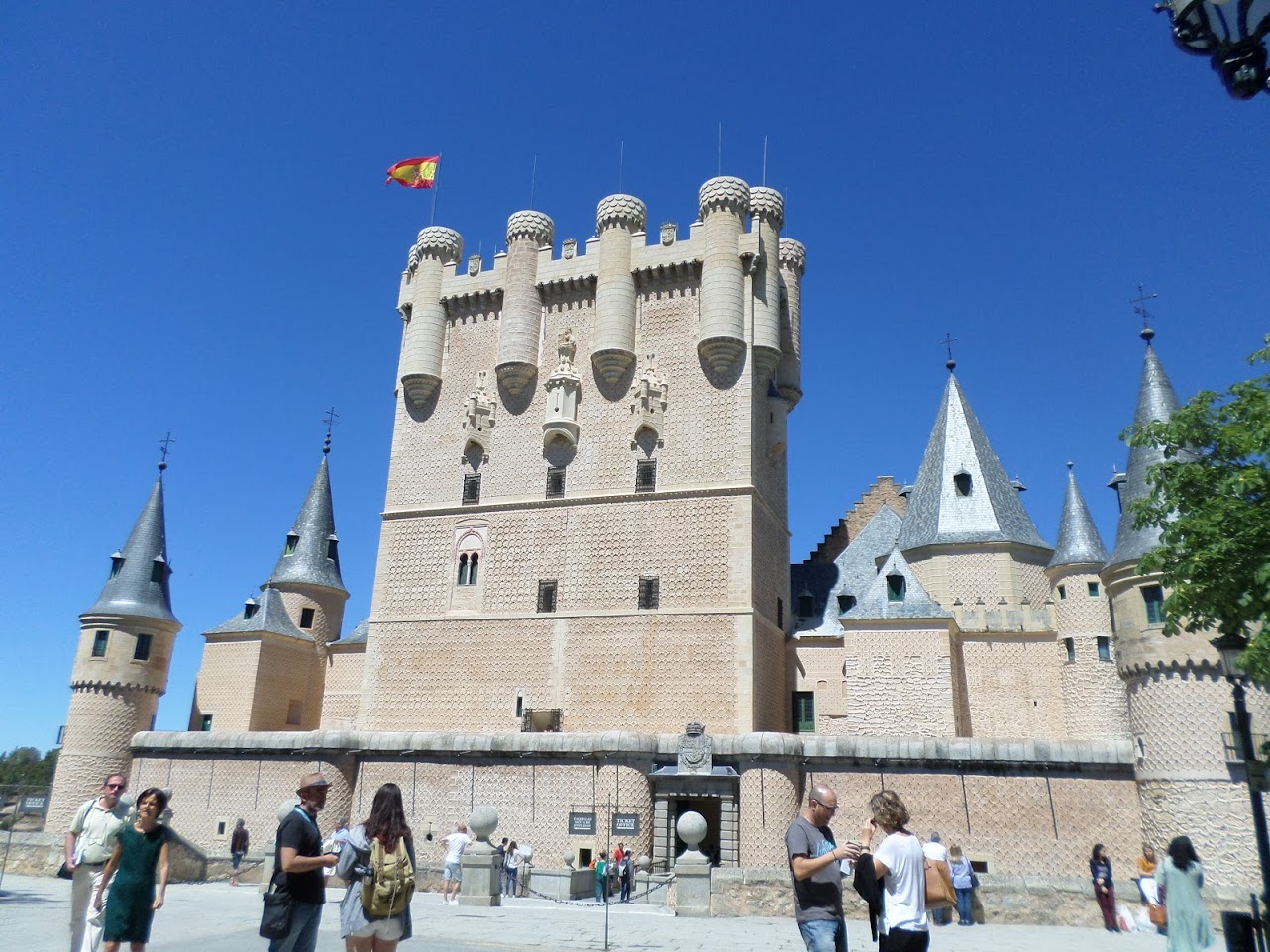 Picture of the outside of Segovia Castle, which is one of the most popular things to see in Segovia due to its fairytale charm. 